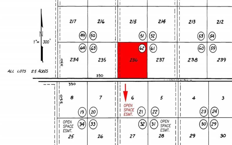 Assessor Map showing OPEN SPACE UNBUILDABLE LOT ON SOUTH OF LOT