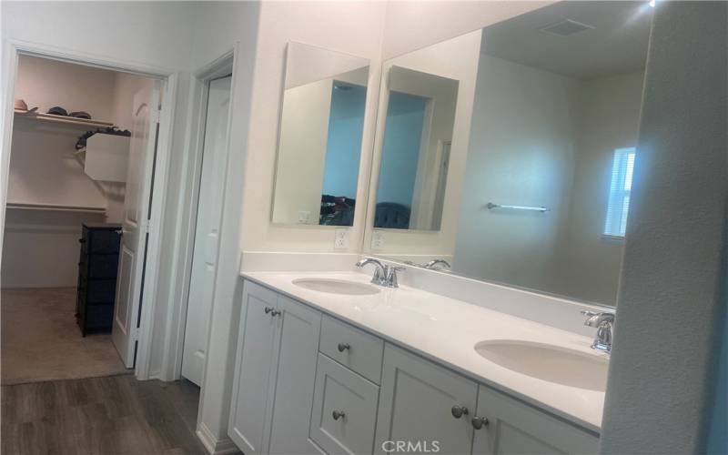 Master Bathroom 1, leading to walk in closet