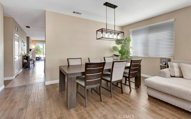 Formal dining room has easy access to the kitchen