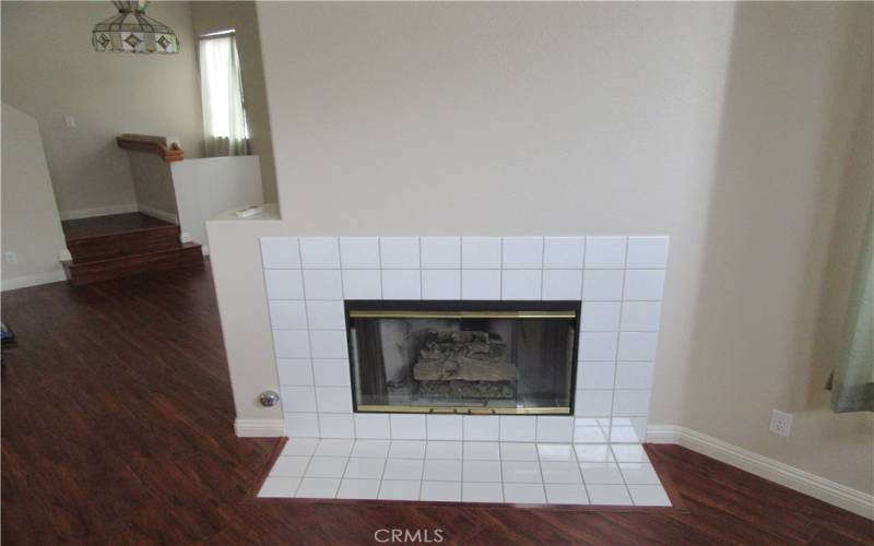 Gas fireplace in living room