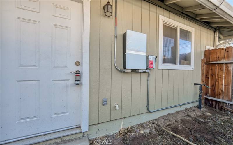 Tesla solar system and 220 v wiring outside garage