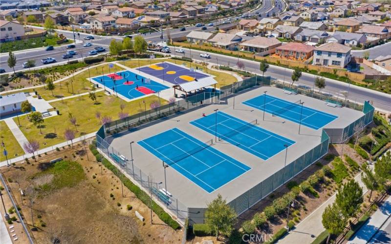 Sports courts at Spirit park