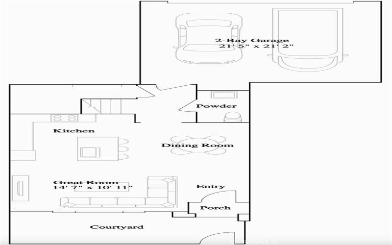 Residence 6 - Level 1 Floorplan