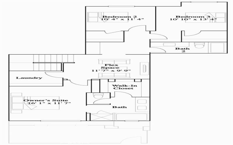 Residence 6 - Level 2 Floorplan