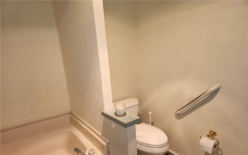 Main bathroom with big soaking tub