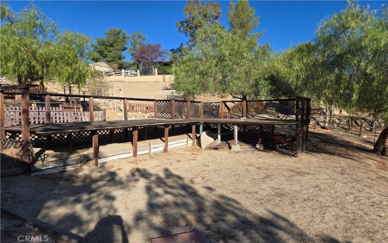 Another look at the above ground pool area and decking. You can see the 2nd home in the distance.