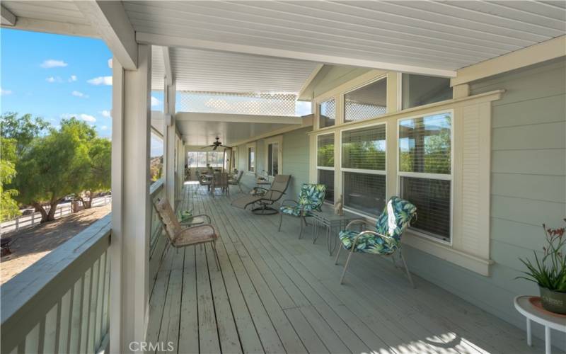 Huge front deck of main home