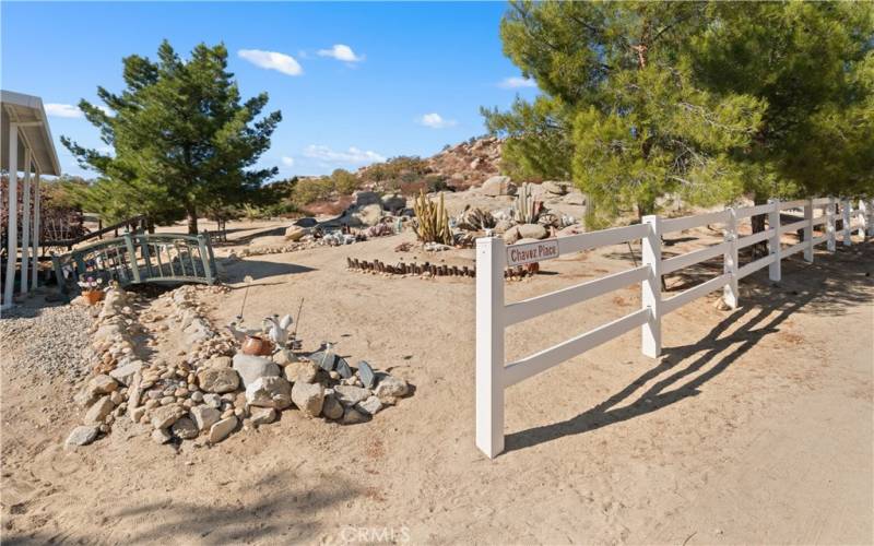 Side yard of main home