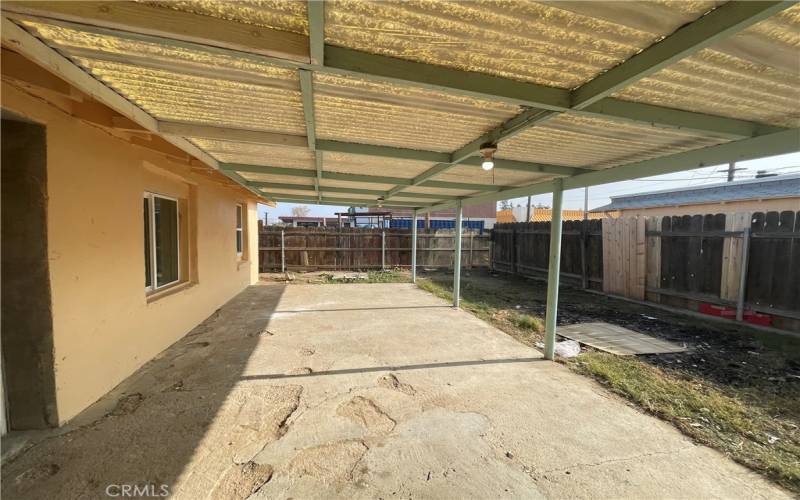 Back yard and patio