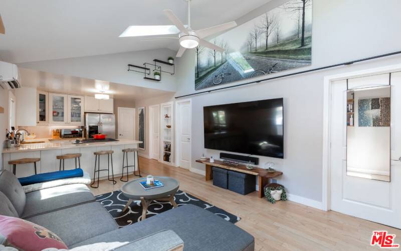 High Vaulted Ceilings with Skylights