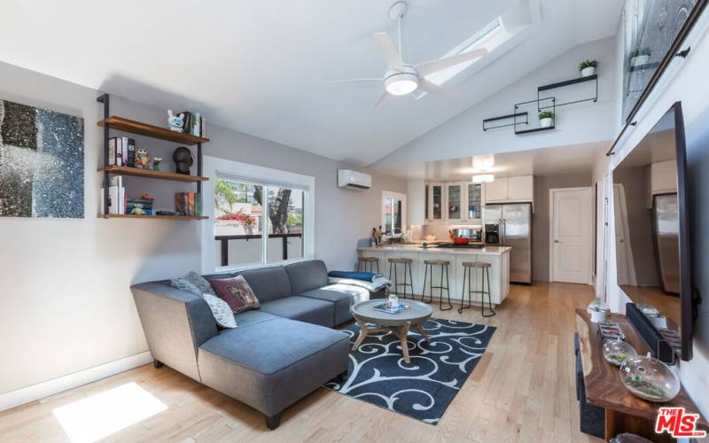 High Vaulted Ceilings with Skylights