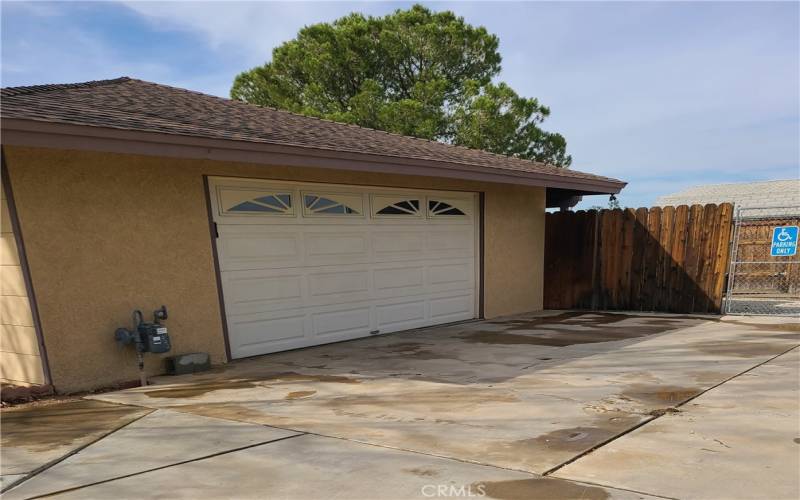 Exterior garage view