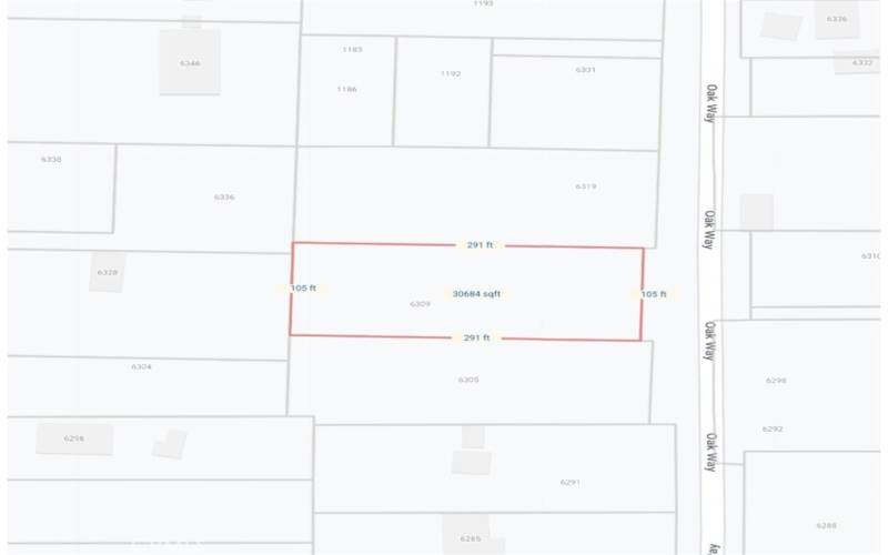 Lot dimensions per county map.