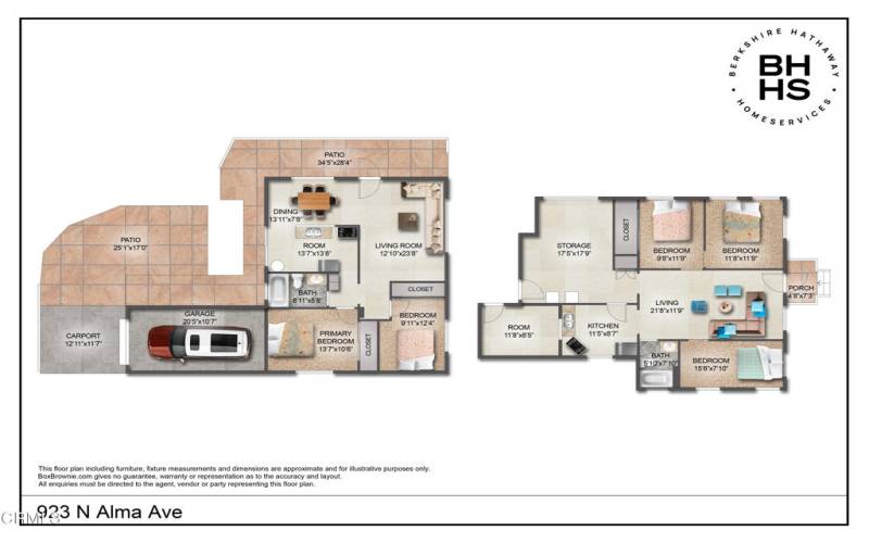 Floor plan in color