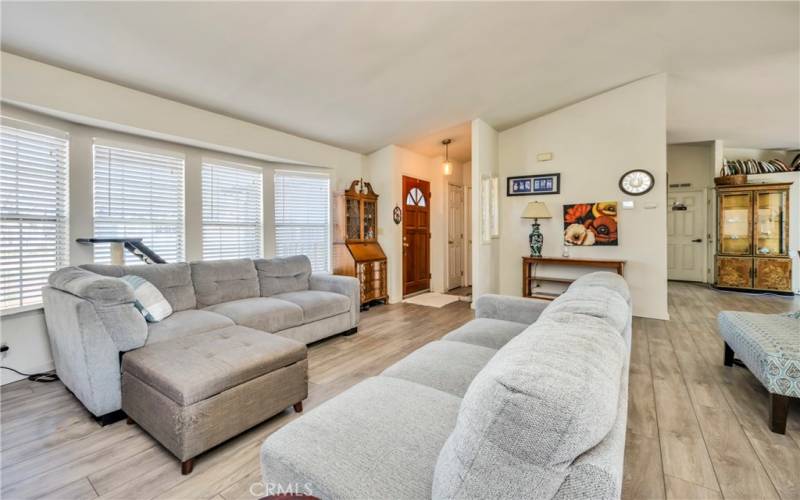 Breezy layout with solid surface flooring.