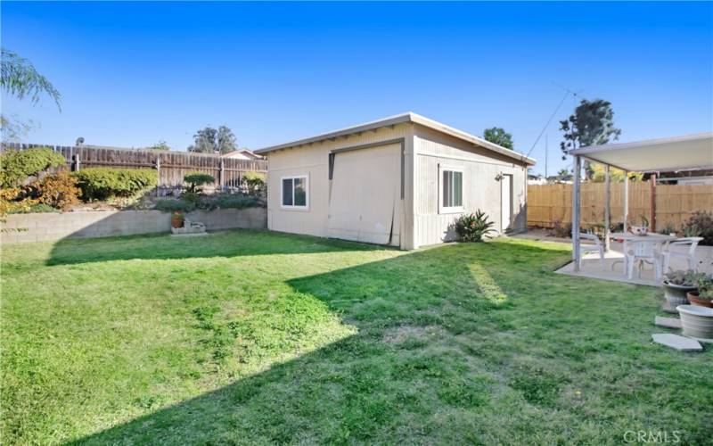 Spacious backyard with ADU potential