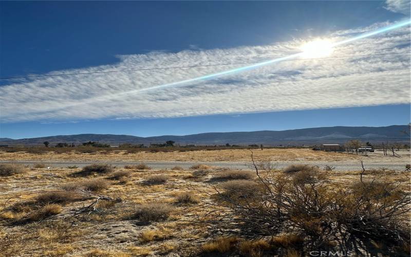 Looking towards mountains to the south from the property.