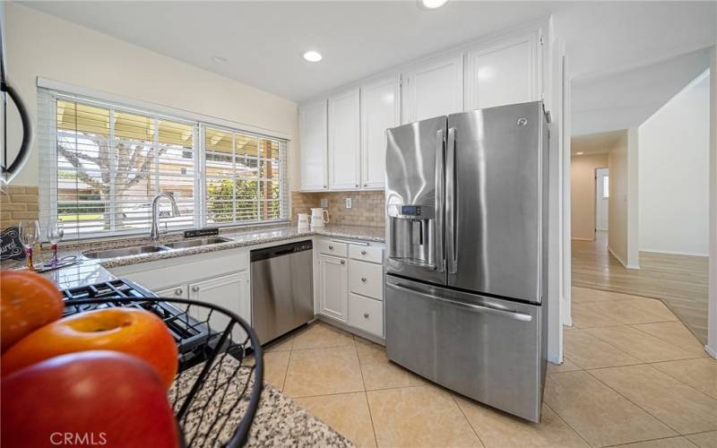 Remodeled kitchen with recess lights