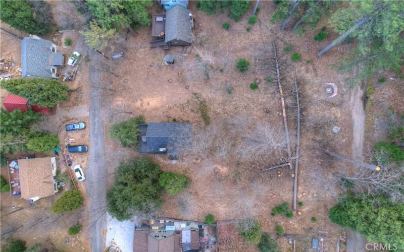 Drone shot including neighbors property