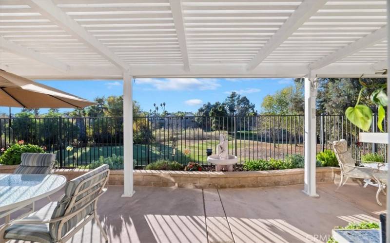 Covered Rear Patio with Golf Course View