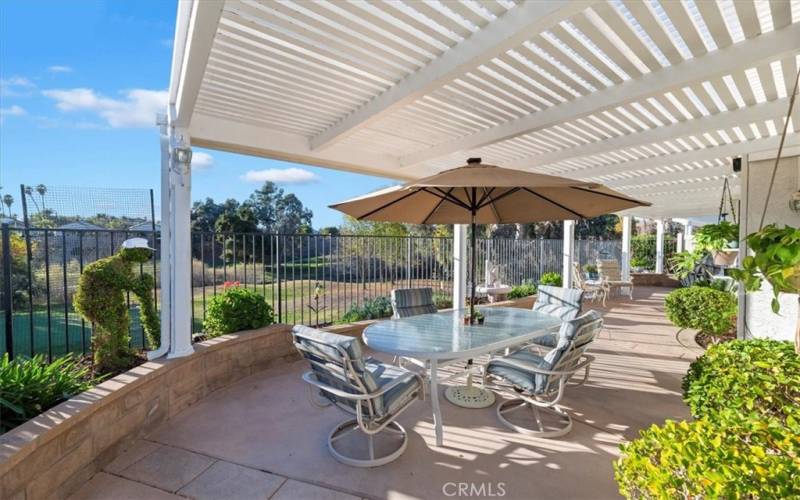 Covered Rear Patio with Golf Course View