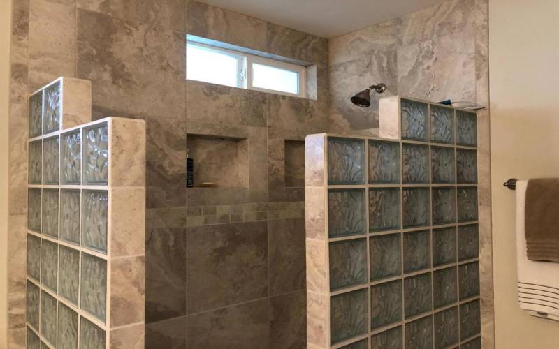 Remodeled primary shower