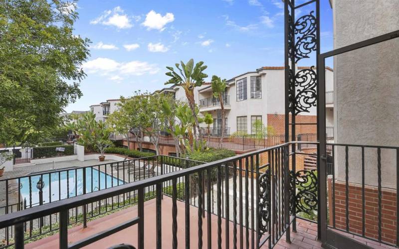 Primary Balcony Over Looking Pool