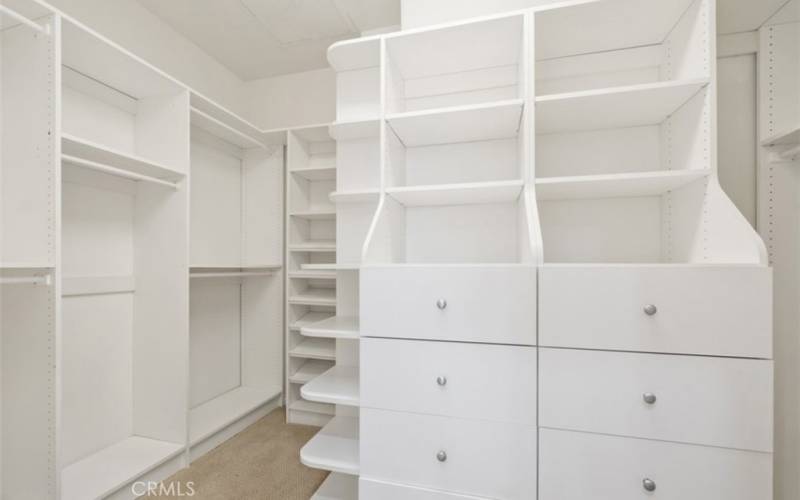 Master walk-in closet