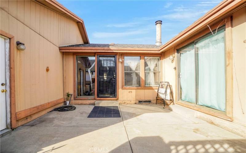 Yard from family room and Master bedroom