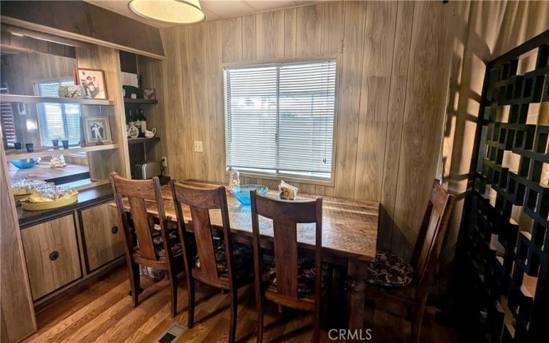 Dining Room has Built-in Display Hutch