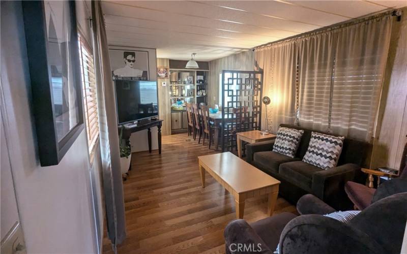 View of living room from front entry