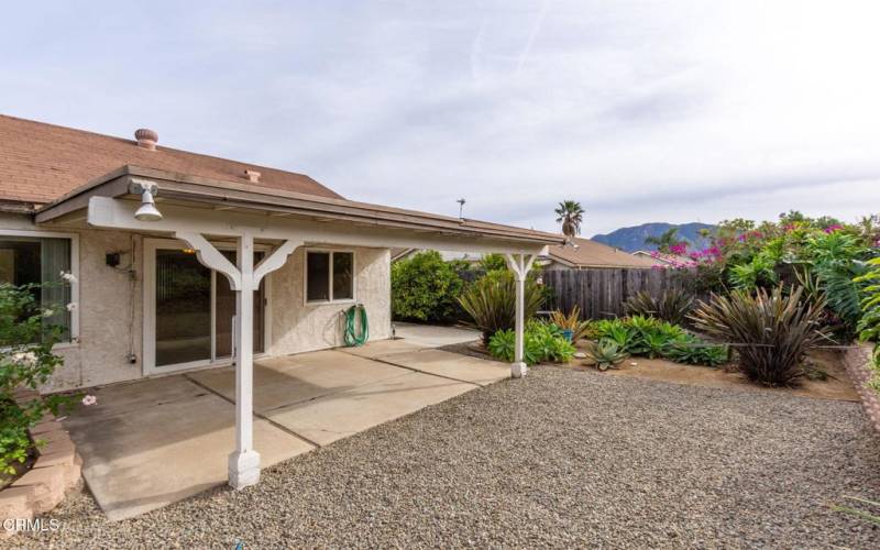 Backyard with mountain views