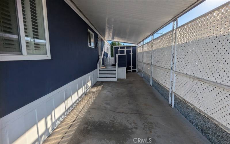 Covered Carport will hold up to 2 Cars