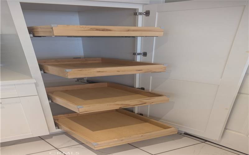 Pull-out Drawers in Pantry and Cabinets