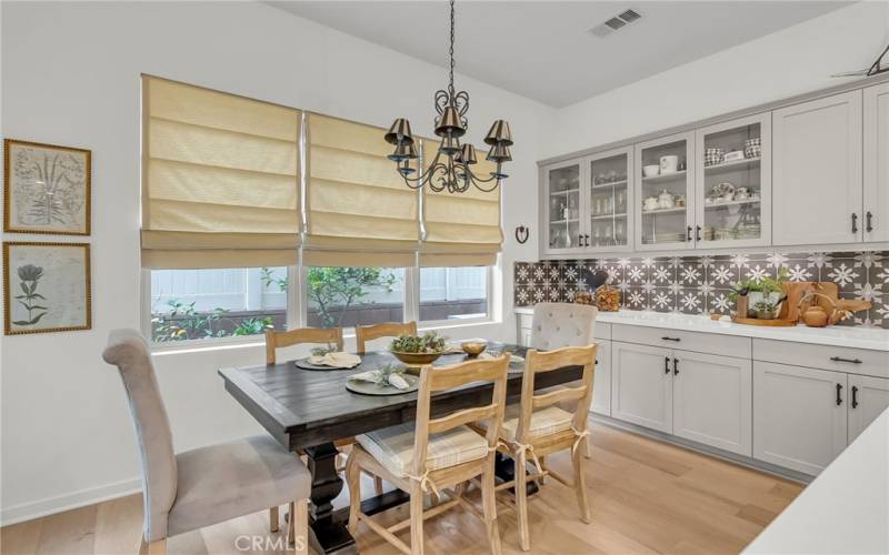 Dinning room with lots of windows