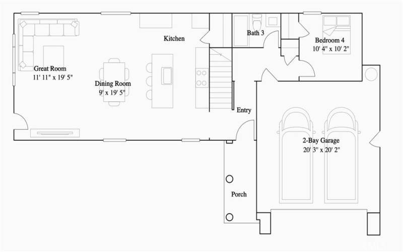 Residence 3 - Level 1 Floorplan