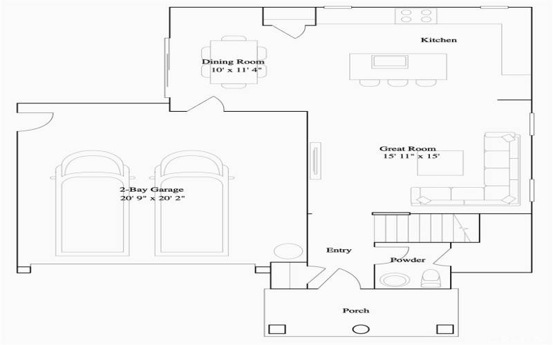 Residence 1 - Level 1 Floorplan