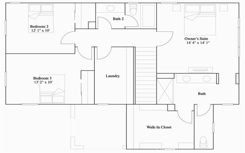 Residence 1 - Level 2 Floorplan