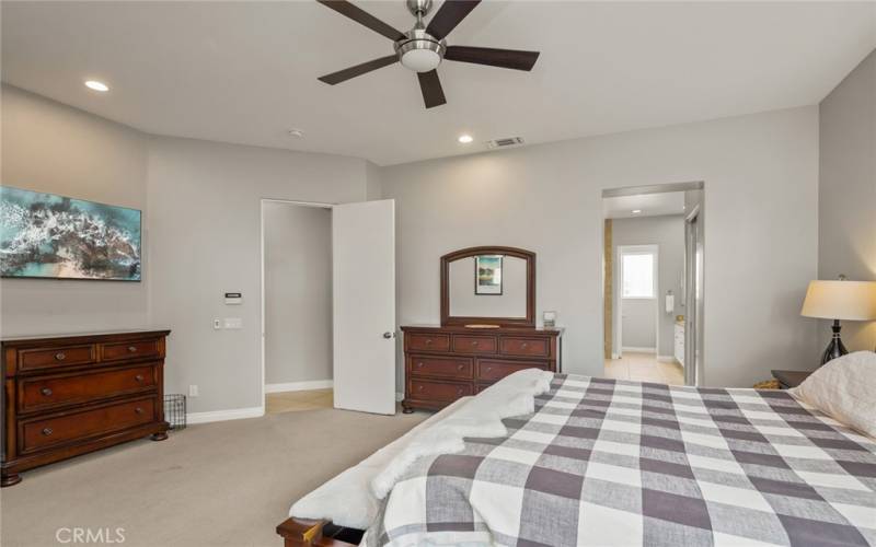 Main bedroom looking toward bath.