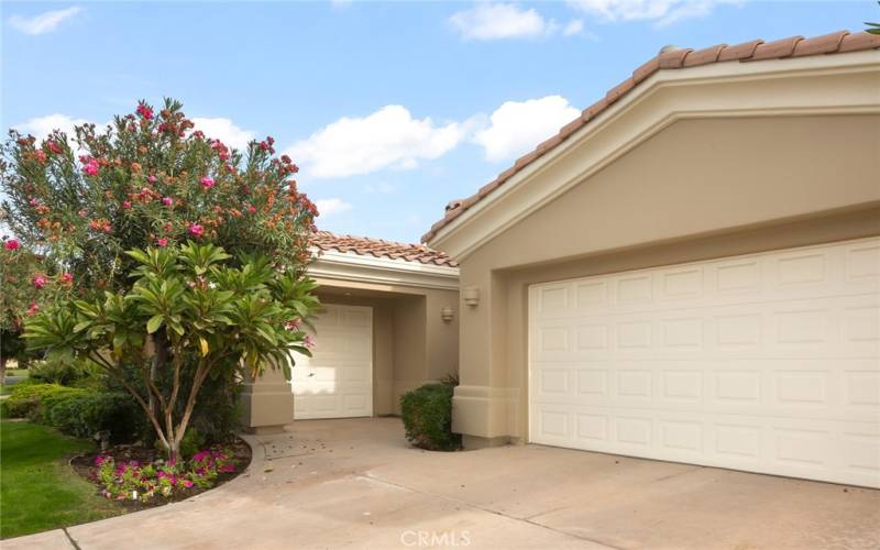 2 Car Garage plus Extra Golf Cart Garage.