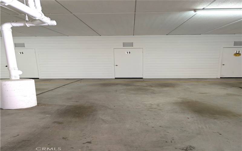 Garage Space #18 with Storage Built-in