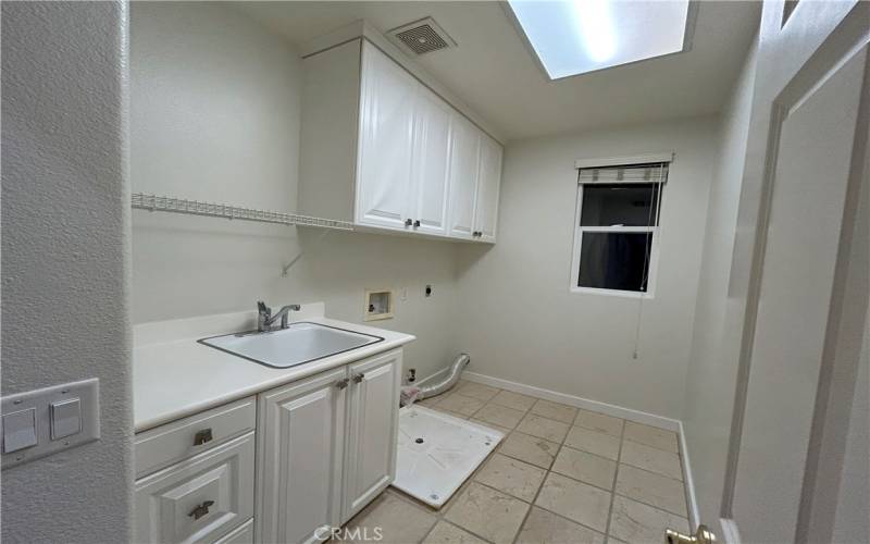 Laundry room on second floor with washer dryer connections.