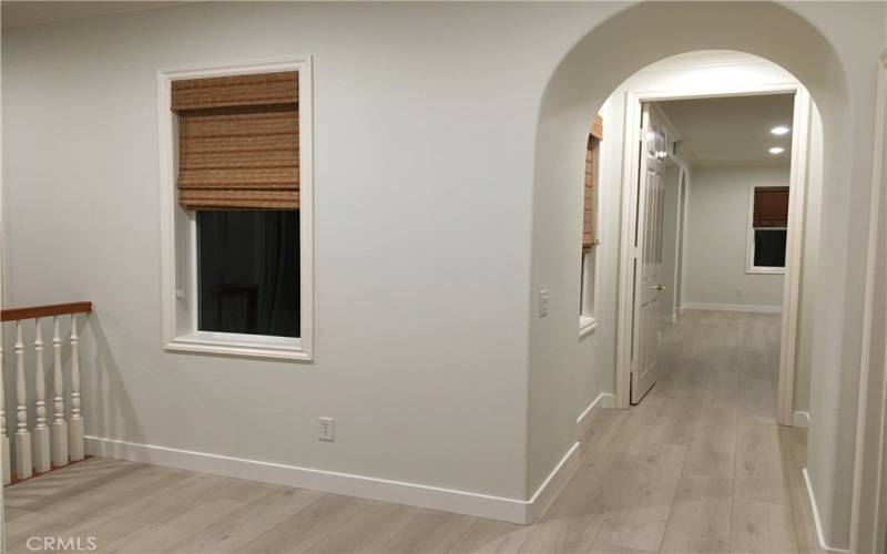 Second floor hallway to master bedroom