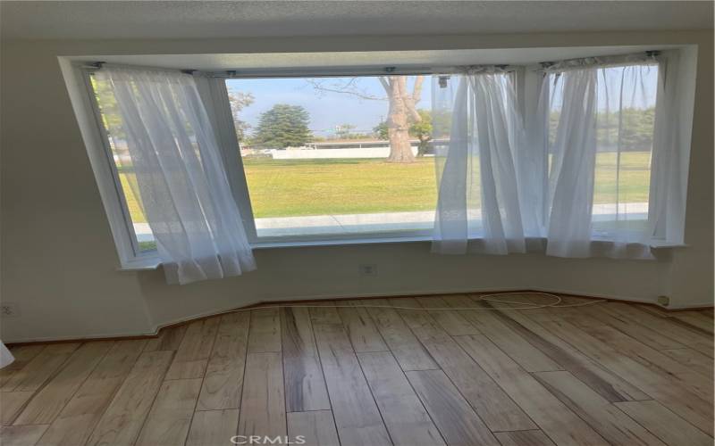 Bay window in extended bedroom