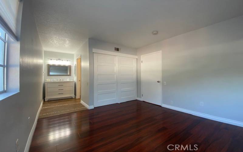 Attached bathroom in the upstairs bedroom