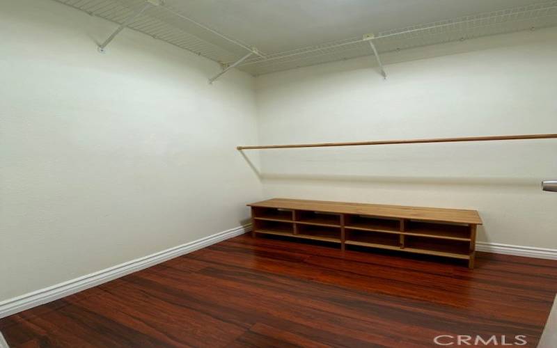 Large walk in closet in the primary bedroom