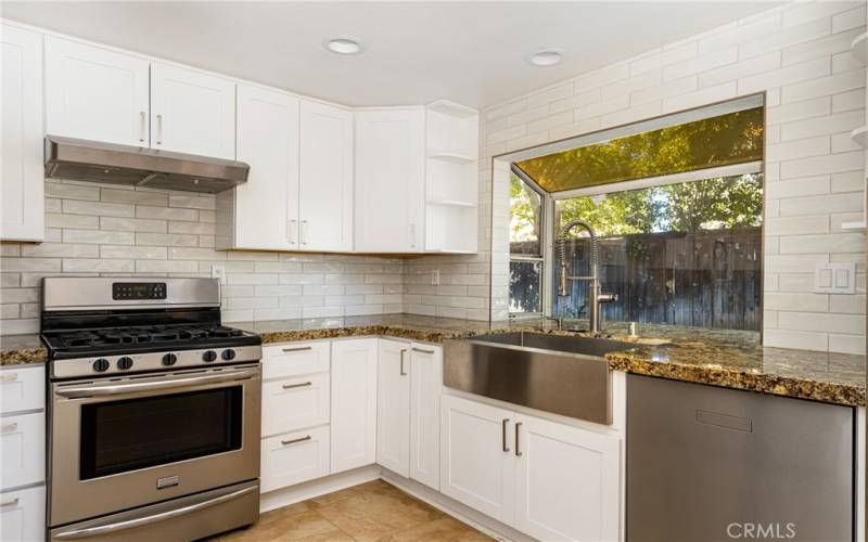 Remodeled kitchen.