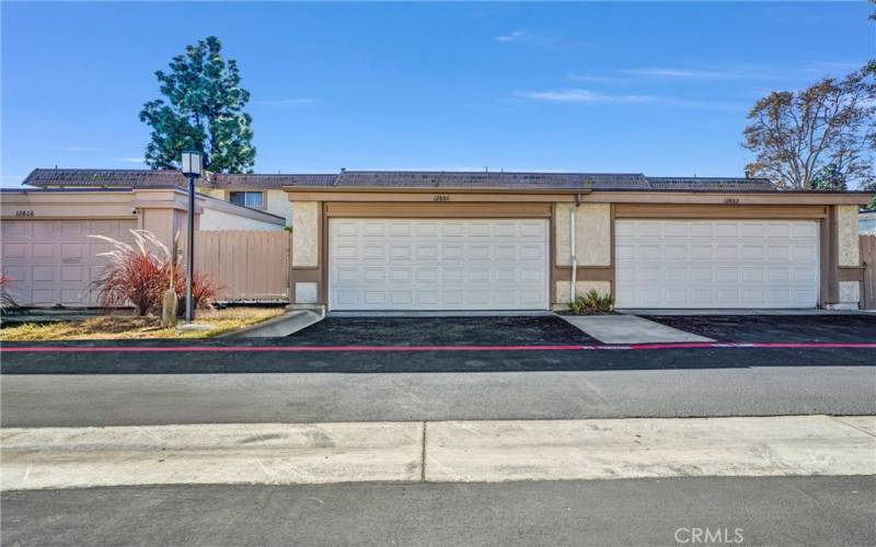 2 Car garage (left).