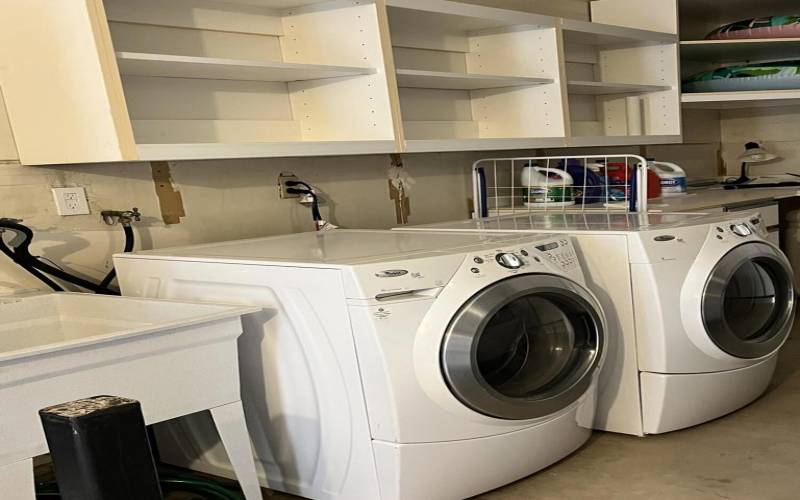 Washer Dryer Garage Sink