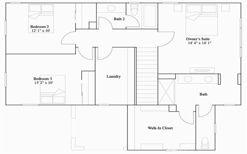 Residence 1 - Level 2 Floorplan